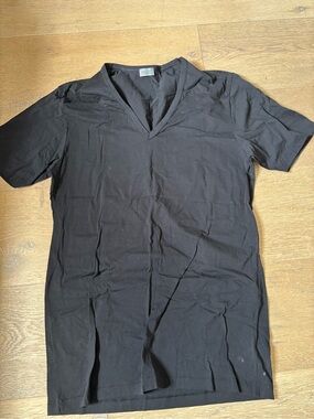 Zimmerli black V‑Neck Short Sleeve Undershirt